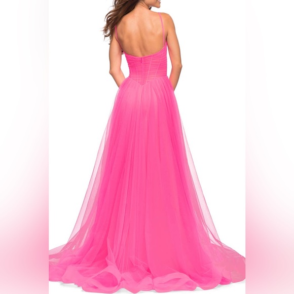 ❌ SALE❌ LA FEMME Exquisite Tulle A-Line Gown 10 - Picture 3 of 13